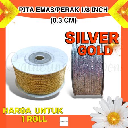 Pita glitter 1/8" (V)/Emas
